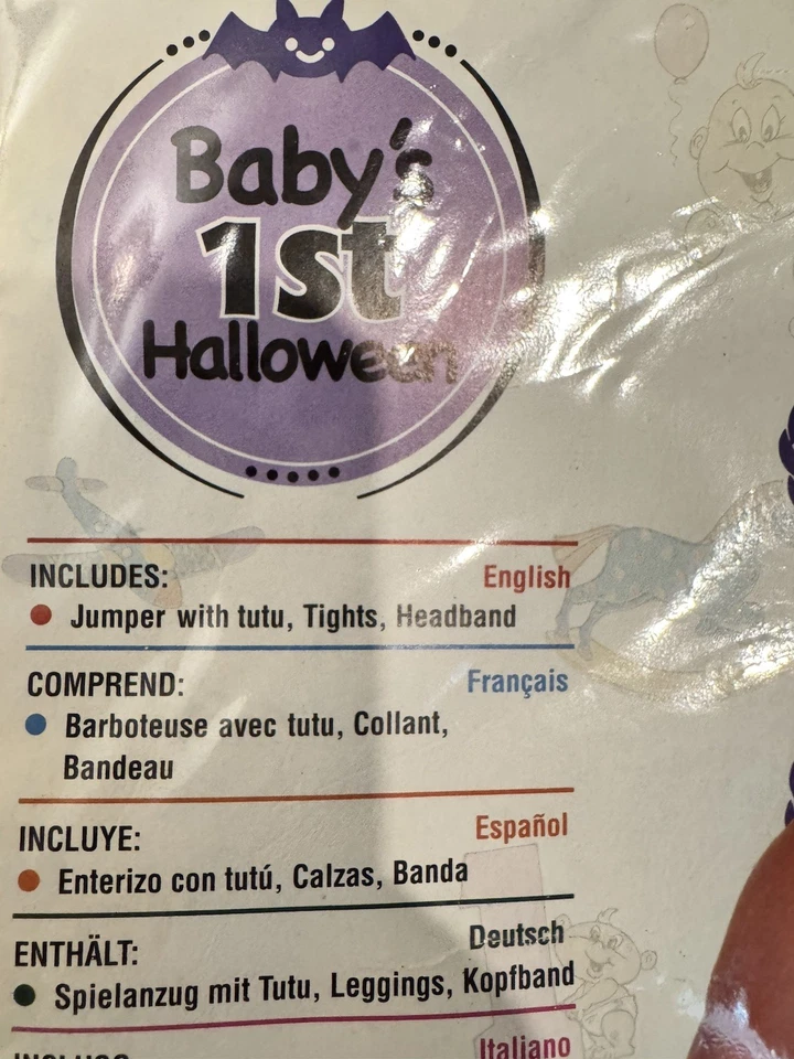 Rubíes Calabaza Princesa Halloween Disfraz Infantil Niño Talla 6-12 Meses Foto 2 de 3