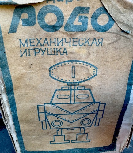 ROBOT spaziale sovietico URSS vintage anni 80 avvolgibile giocattolo scatola originale - Foto 8 di 10