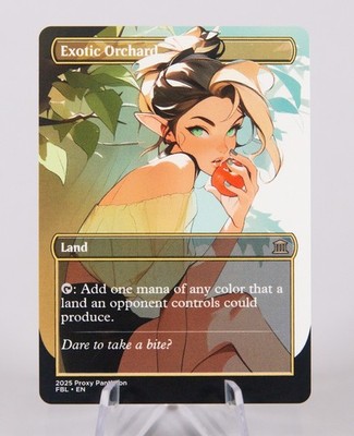 Exotic Orchard | Handmade Borderless Designed Art Card