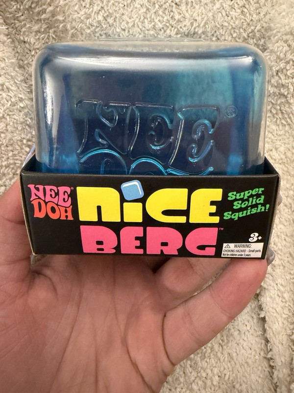 Authentic Schylling NeeDoh 🔥 Nice Berg Blue Super Solid Squishy Gel Squeeze