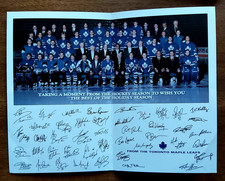 1993-94 Toronto Maple Leafs Season's Greeting Team Photo Card Clarke Gilmour