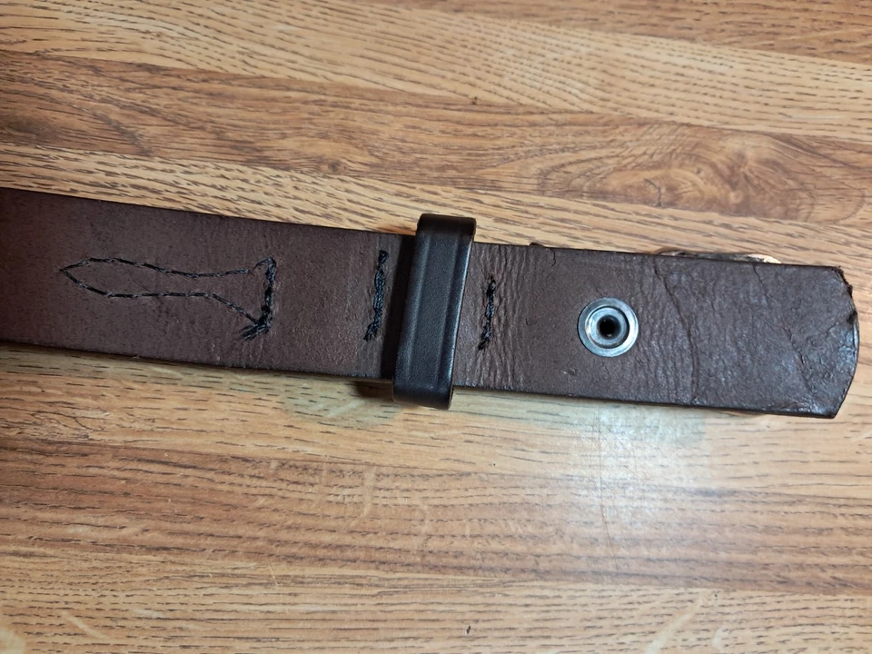 Cinturón Ranger Boston Cuero 6512 - Marrón 1.5" - Hombres Talla 58 Hecho en EE. UU. Foto 4 de 4