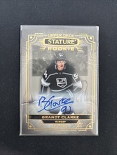 2024/25 Upper Deck Stature Brandt Clarke 2022-23 Update RC Auto #/199 Kings