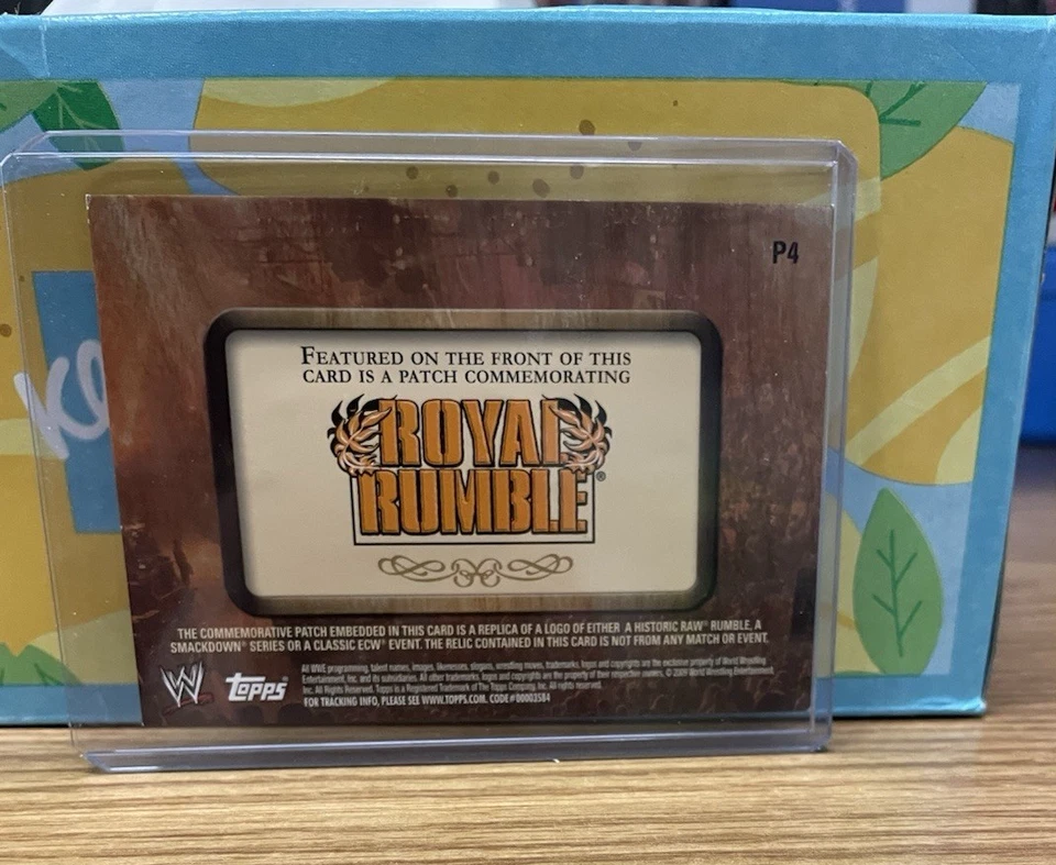 2009 Topps WWE Historical Patch P4 John Cena Royal Rumble - Image 2 of 2