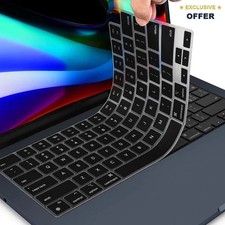 Keyboard Cover for MacBook Air 13" 15" M2 M3 M4 2022-2025 US Protector Black