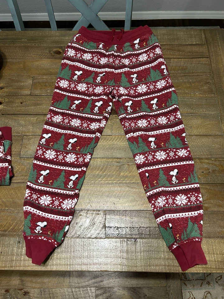 Snoopy Mujer Sudadera Y Pantalones Talla Pequeña Navidad Pijama Conjunto Cálido  Foto 2 de 4