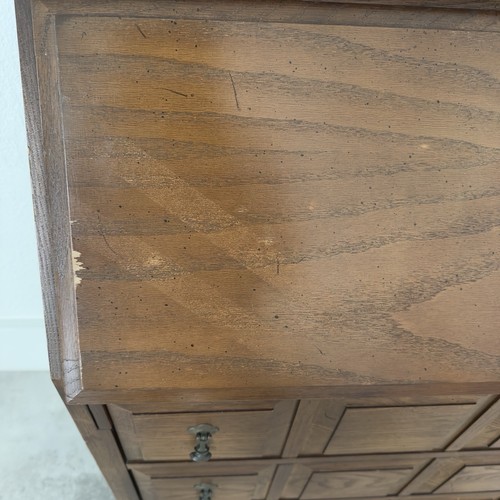 Vintage Jasper Cabinet Co Secretary Desk 1970s Solid Oak Mystique 844 1/2 - Picture 8 of 16