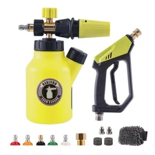 REALYOU Pressure Washer Gun with Foam Cannon, Car Wash Kit, 1/4 Inch Quick Co...