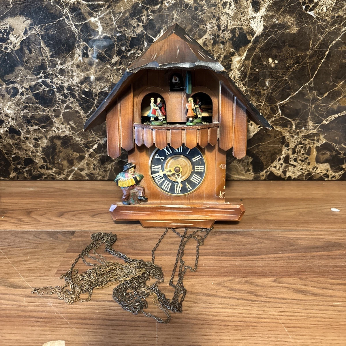 木製カッコウ時計 ダークブラウン made in west Garmany Vintage