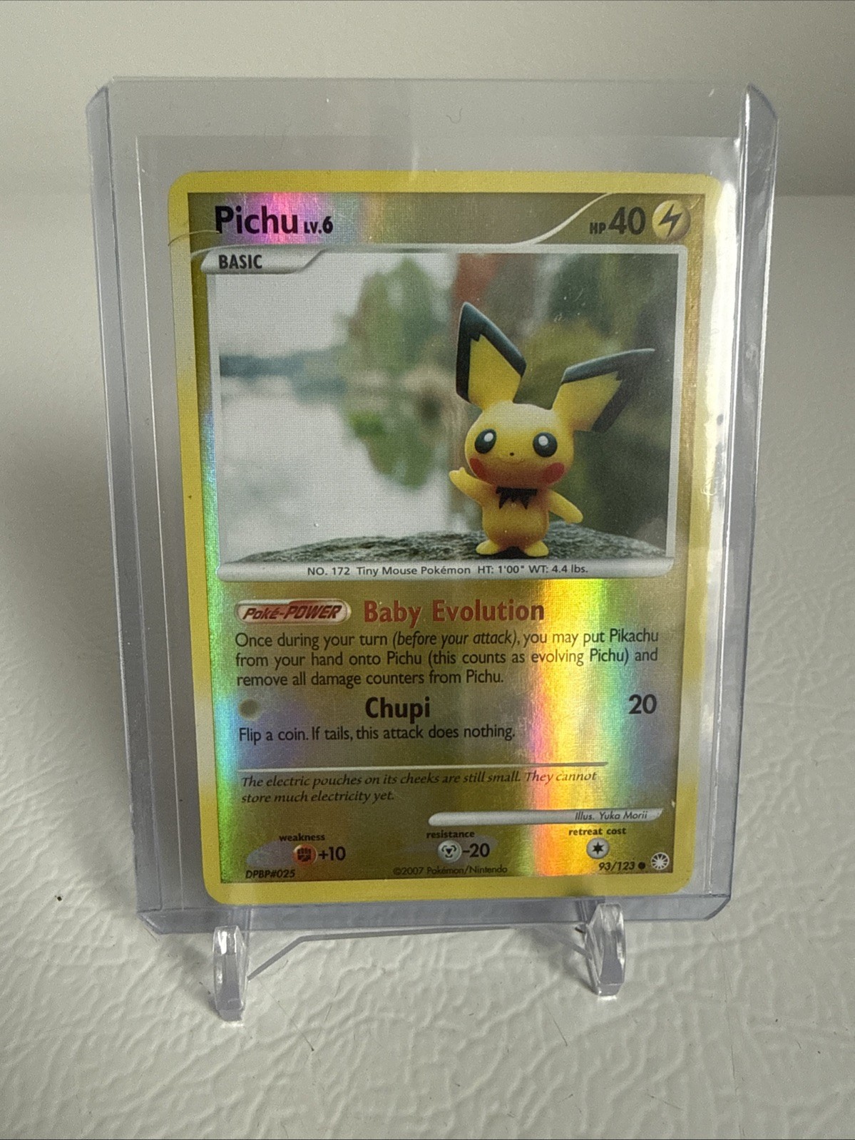 Pokemon Pichu Common Mysterious Treasures 93/123 LP/NM Reverse Holo