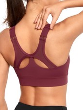 Adjustable Sports Bras for Women High Impact Front Zip Mesh Supportive Bras f...