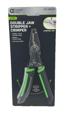 #ad 2 In 1 Double Jaw Stripper And Crimper Commercial Electric For 10 20 AWG Copper $17.95