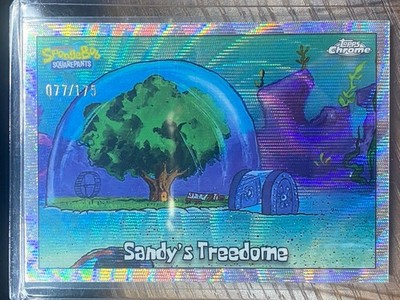 Topps Chrome Spongebob Sandy s Treedome /175 77/175
