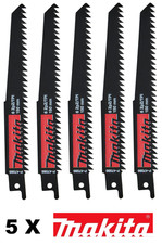 Makita 5x P-47086 Säbelsägeblätter Recipro Grobholz Äste Baumschnitt Holz