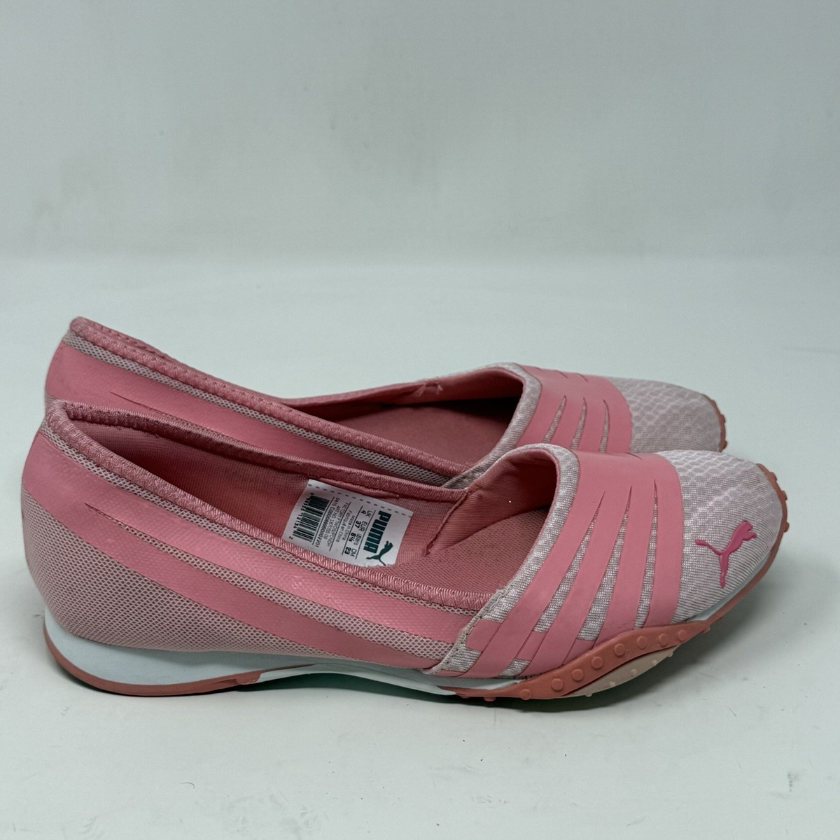 Puma Asha Alt Ballet Flats Womens Pink Nylon Suede Casual Slip
