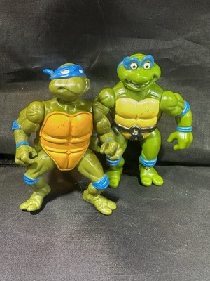 2 Two 1992 & 1988 TEENAGE MUTANT NINJA TURTLES EYE POPPIN LEO LEONARDO Figures
