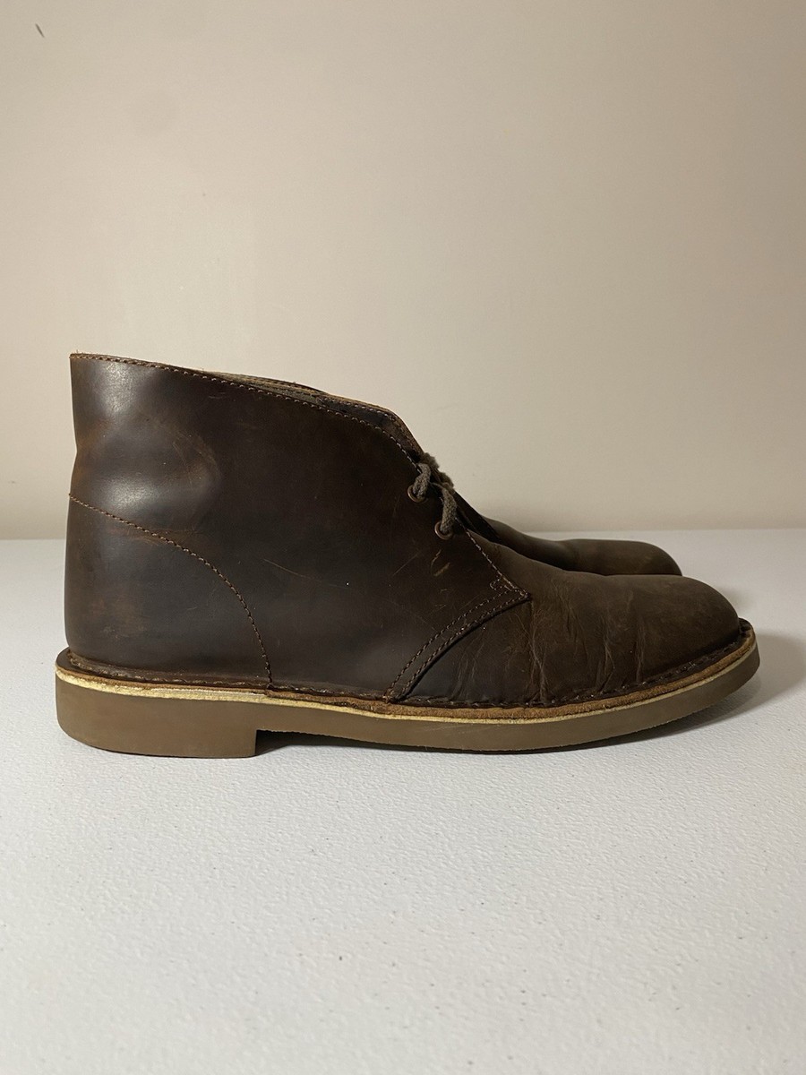 Clarks Bushacre 2 Mens 9M Dark Brown Beeswax Leather Chukka  display picture 1