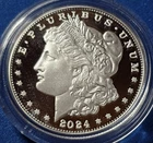 2024 S MORGAN SILVER DOLLAR 99.9% SILVER PROOF. ( SAN FRANCISCO MINT ). OGP+COA