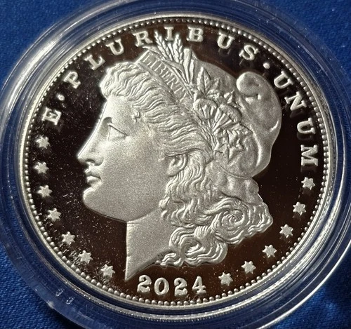 2024 S MORGAN SILVER DOLLAR 99.9% SILVER PROOF. ( SAN FRANCISCO MINT ). OGP+COA