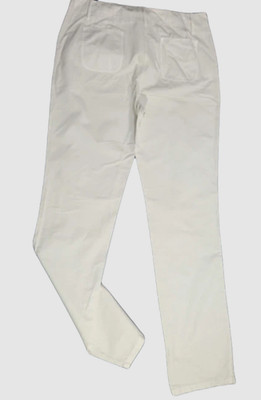 Jil Sander Jeans Women's 40 White Denim 100% Cotton Pockets Zip Fly Straight Leg