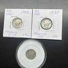 1945 - 1943 - 1939 - 10C Mercury Dimes #47