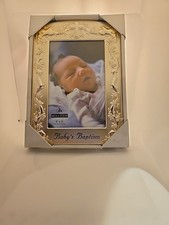 Metal/Glass Baby Baptism Picture Frame By Malden International 4"X6" New In Box