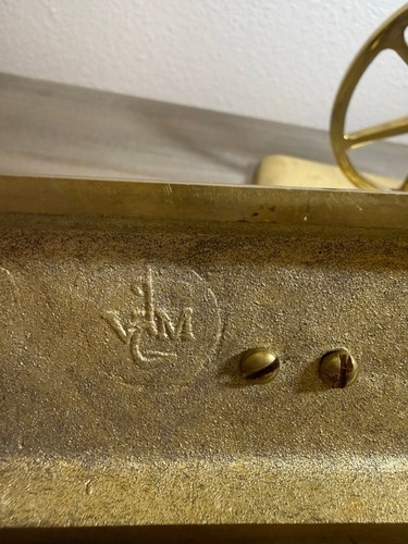 Heavy Solid Brass Wheel Bookends Pair 5lb Mid Century Modern Nautical Industrial - 第 5/12 張圖片