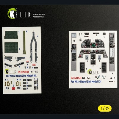 RF-5E 3D Interior Decals for Kitty Hawk/Zimi models Kit 1/32 - KeliK K32058