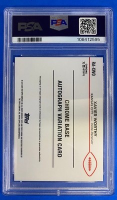 2024 Topps Chrome Football Rookie Autograph #RA-XWO Xavier Worthy