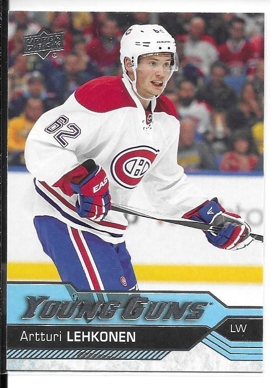 2016-17 Upper Deck Young Guns Artturi Lehkonen Rookie Card RC #232