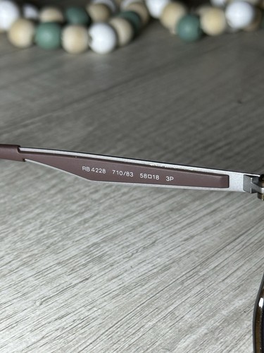 Gafas de sol Ray-Ban RB4228 710/83 Habana marrón polar talla 58-18 Italia descontinuadas - Imagen 3 de 13