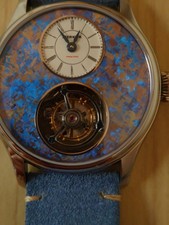 Merkur Tourbillion Mechanical Watch 42mm  In Royal Blue