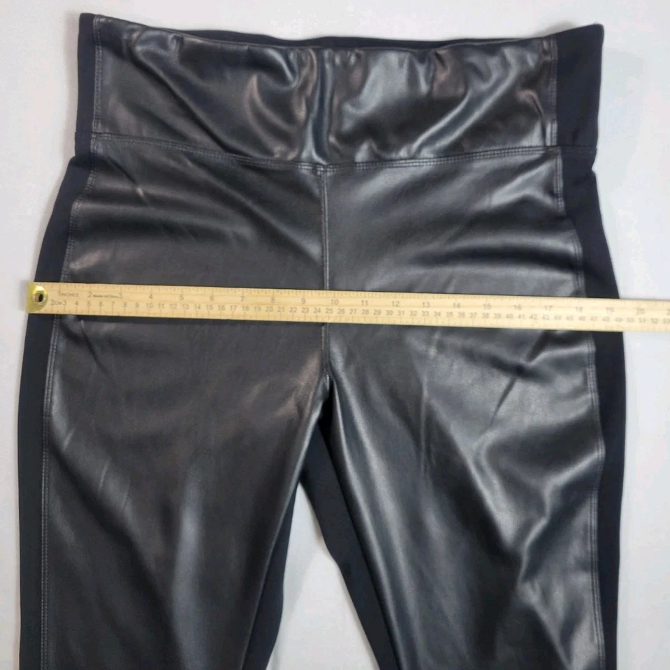 Calvin Klein Leggings Ajustados de Cuero Sintético Cintura Alta Elásticos Para Mujer Talla XL Foto 4 de 4