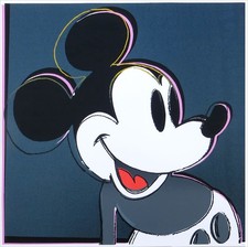 Andy Warhol Mickey Mouse Disney Screenprint Diamond Dust Art Print 38 x 38