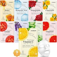 KONEUK 9 Pack Collagen Face Masks Skincare fo...
