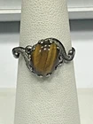 Vintage Sterling Silver Tigers Eye Ring Size 6.5