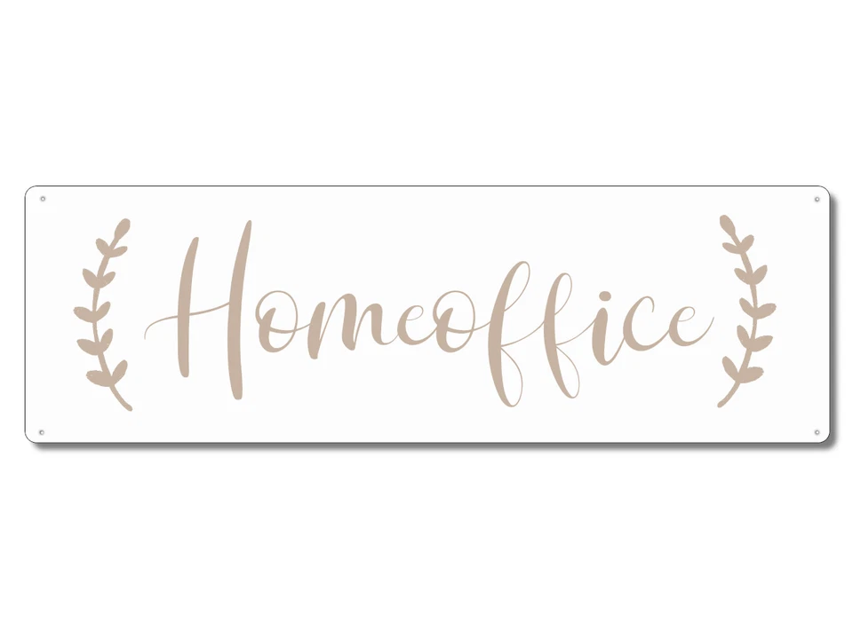 Interluxe Metallschild - Homeoffice Boho - Schild für das Büro Zuhause