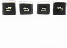 Window Switch Buttons Caps Covers for Driver Door for Porsche Panamera 4 Pcs