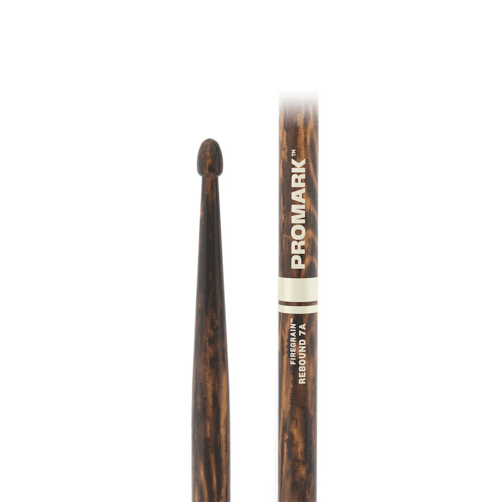 ProMark Rebound 7A FireGrain Hickory Drum Stick, Acorn Wood Tip R7AFG