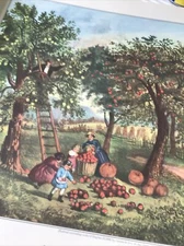 Vintage 1952 Currier and Ives Print From Lithograph Book 9x13 Size