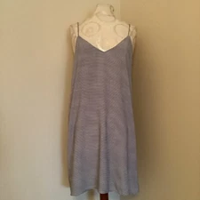 NWT ACACIA SWIMWEAR FLORES COVER UP DRESS in LONG ISLAND STRIPE SMALL Beach Boho