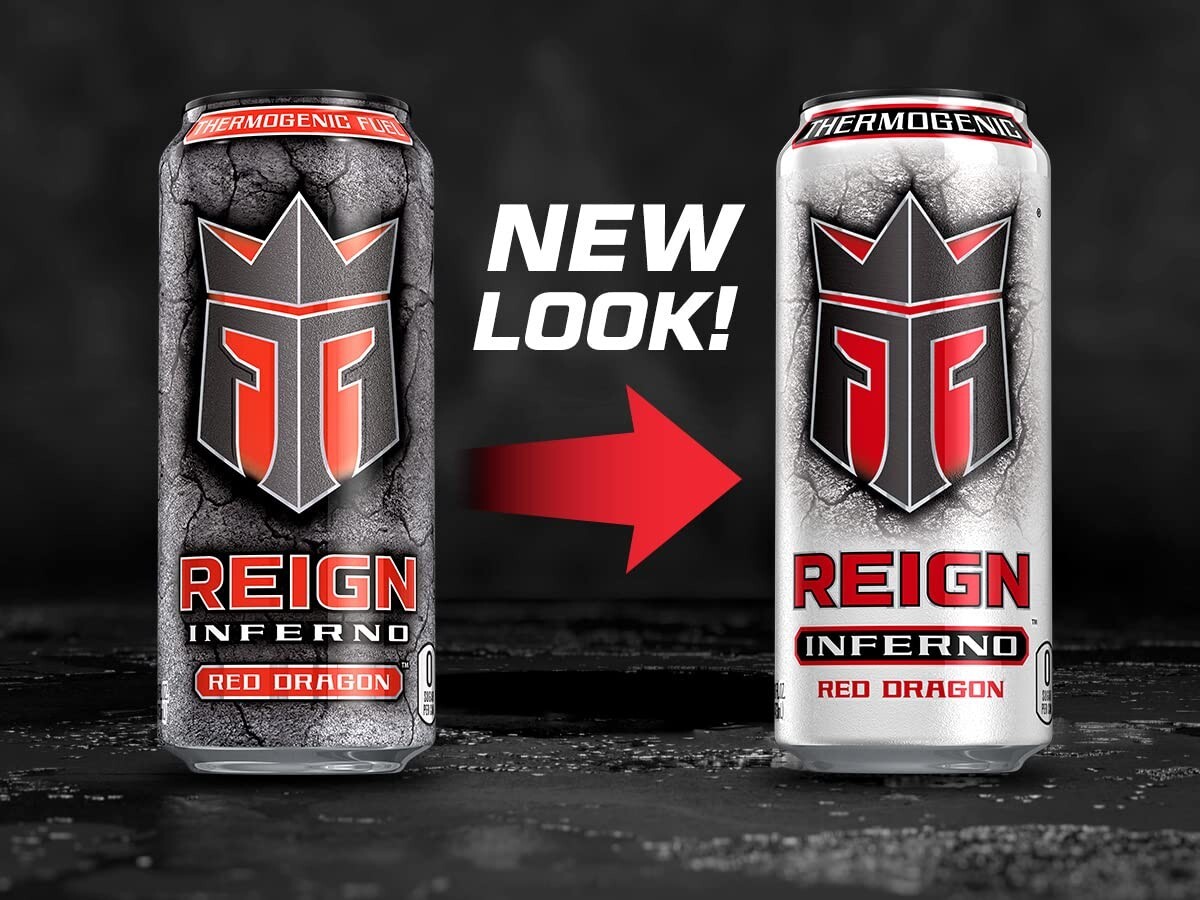 Reign Inferno Red Dragon, Thermogenic Fuel, Fitness Drink, 16 Fl Oz (Pack  of 12)
