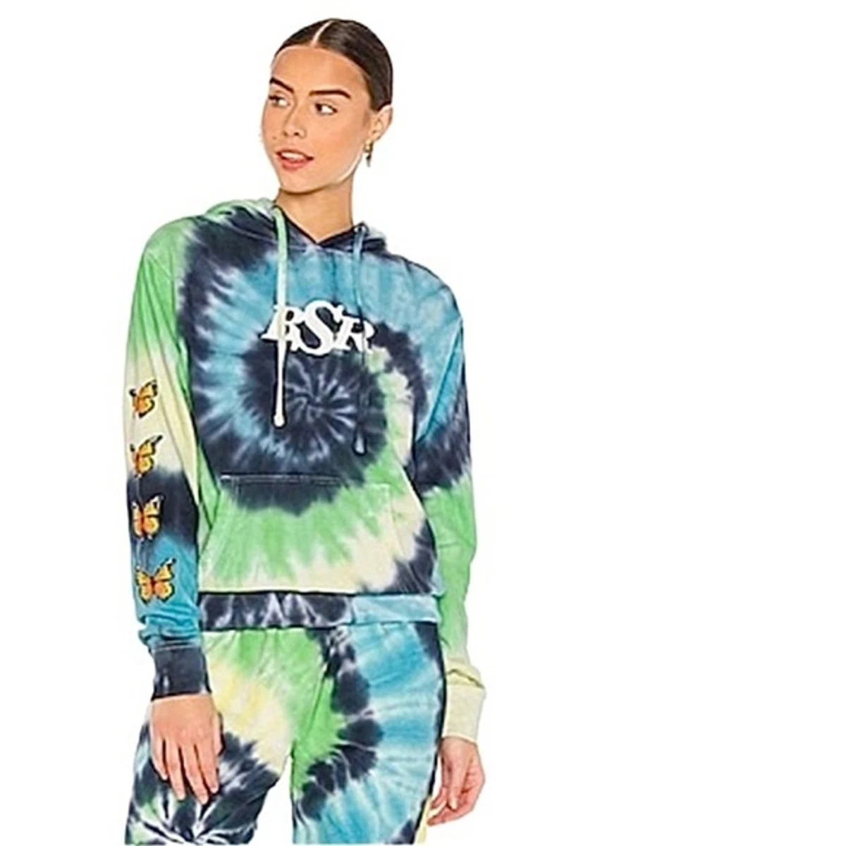 NIP By Samii Ryan Blue Tie Dye Butterfly Growth Hooded Sweatshirt