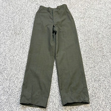 Vintage Wool Serge Military Army Class 1 Green Trousers Mens Size 32 XL