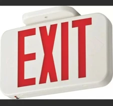 Lithonia Lighting LED Emergency Exit Sign Compliant Red Letters Brand New In Box