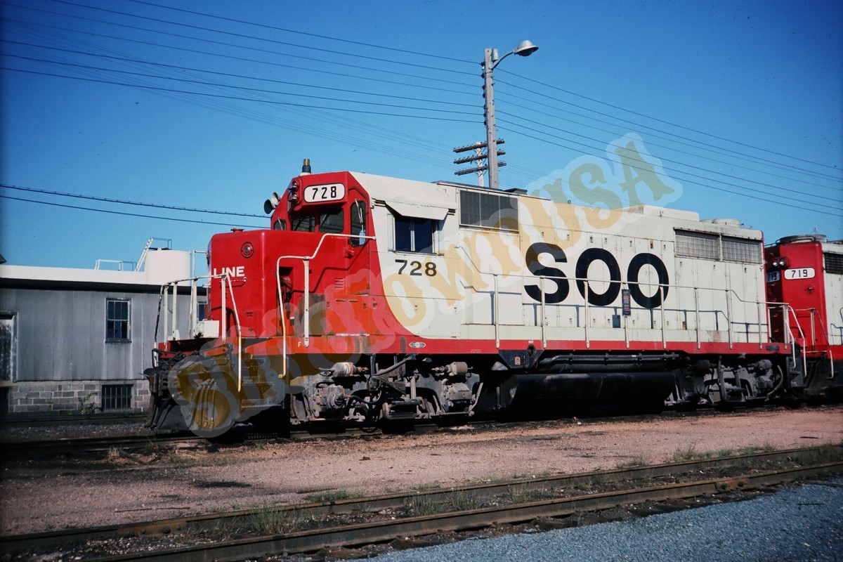 Vtg 1975 Train Slide 728 SOO Line Engine X6F123 | eBay