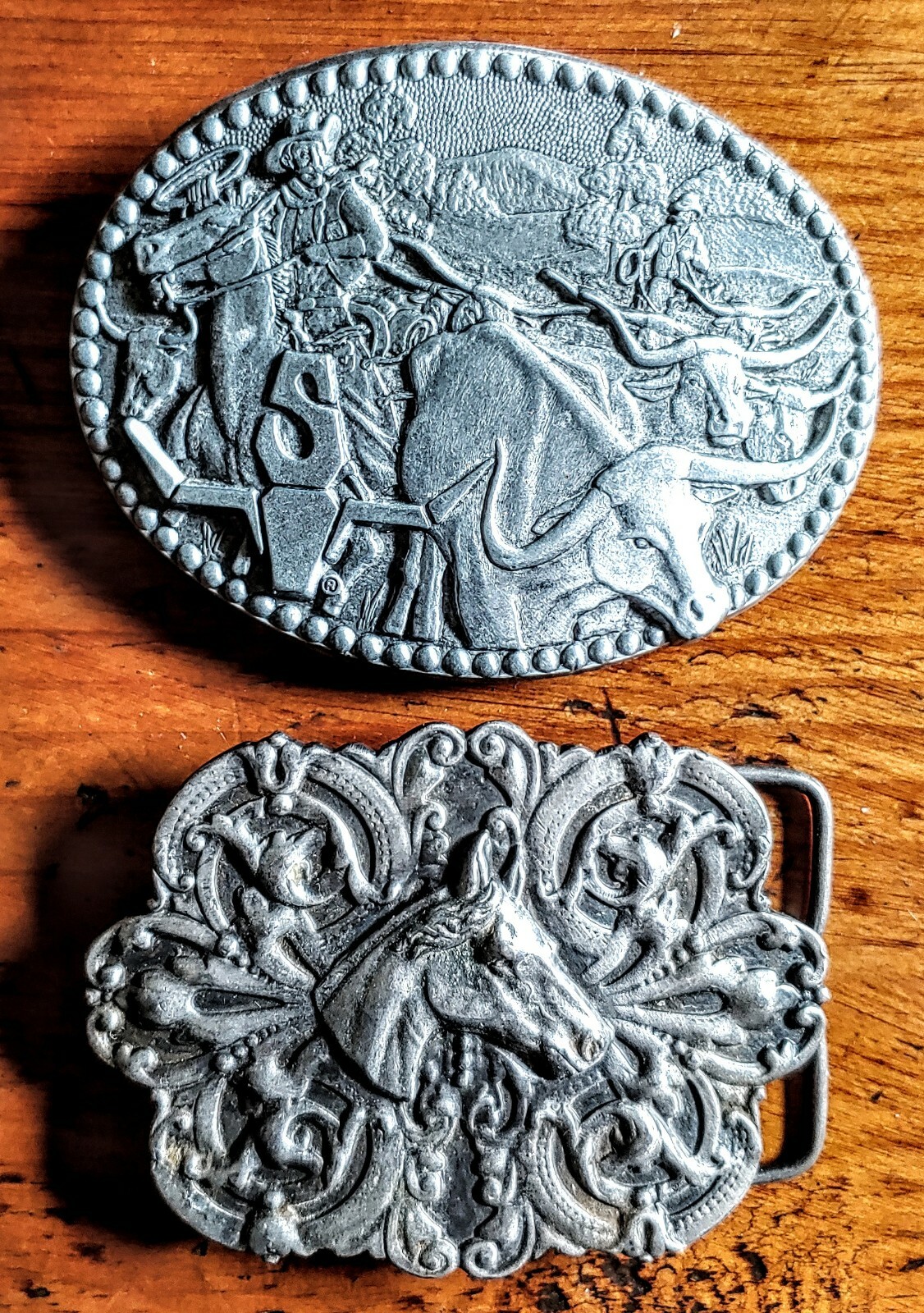 1970's WESTERN BELT BUCKLES Bergamot Brass Work & Awa… Gem