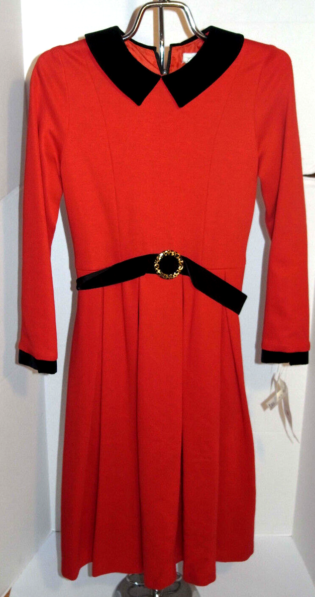 holiday dress saks VTG NEW ZOE LTD FIFTH AVE GIRL'S BRIGHT RED XMAS PARTY DRESS! NOS! USA! 14 Feature: Seven Layer Comfort