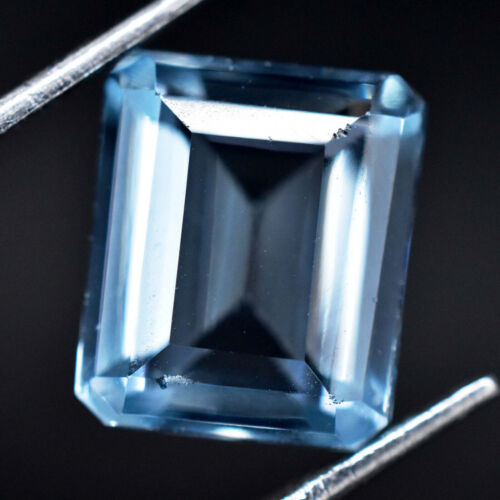 5.05 Ct Natural Sea Blue Sapphire Radiant Cut Sri Lankan Gemstone - Afbeelding 1 van 5