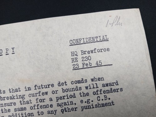 WW2 "SECRET" BRITISH DOCUMENT re "DISBANDMENT of ELAS" (GREEK RESISTANCE ARMY) - Foto 9 di 11